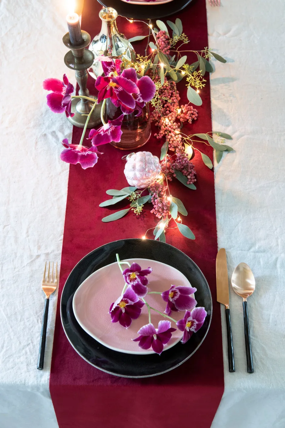 Intratuin Vivant Tischläufer Weihnachten 28 x 250 cm rot| Tischwäsche