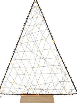 Intratuin Weihnachtsbaum schwarz mit 80 LEDs warmweiß 19 x 3 x 38 cm| Alternative Weihnachtsbäume