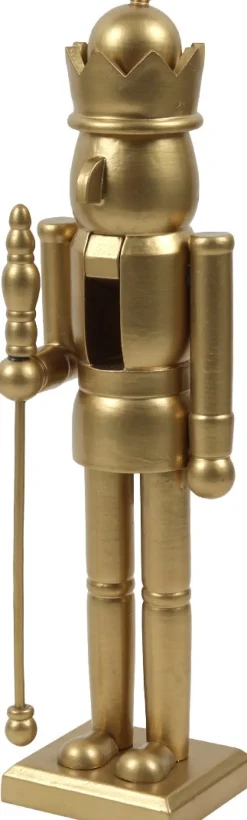 Intratuin Weihnachtsdeko Nussknacker gold 10 x 8 x 38 cm| Weihnachtsfiguren & -Objekte