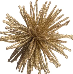 Intratuin Weihnachtsdeko Stern mit Glitzer 10 cm gold 4 St.| Weihnachtsdeko Zum Aufhängen|Weihnachtssterne