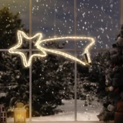 Intratuin Weihnachtsdeko Stern mit 144 LEDs warmweiß 63 x 8 x 28 cm| Weihnachtsfiguren (Außen)