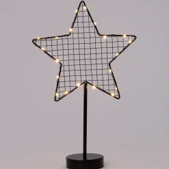 Intratuin Weihnachtsdeko Stern mit Gitter 20 LEDs warmweiß 7 x 25 x 40 cm| Weihnachtssterne