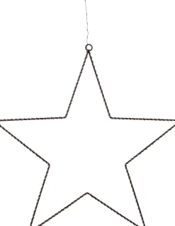 Intratuin Weihnachtsdeko Stern schwarz mit 200 LEDs warmweiß D 37 cm| Weihnachtsdeko Zum Aufhängen|Weihnachtssterne