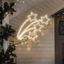 Intratuin Weihnachtsdeko Sterne mit 216 LEDs warmweiß H 49 cm| Weihnachtsfiguren (Außen)