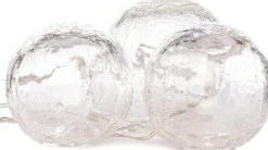 Intratuin Weihnachtsleuchte Craquelé-Kugeln mit LED-Beleuchtung warmweiß 3 St.| Weihnachtsleuchten