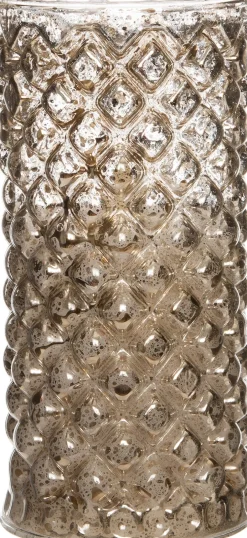 Intratuin Weihnachtsleuchte silber mit Flammeneffekt D 7,5 H 15 cm gelb| Weihnachtsleuchten