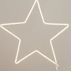 Intratuin Weihnachtsleuchte Stern mit LED Beleuchtung D 54 cm warmweiß| Weihnachtssterne|Weihnachtsleuchten