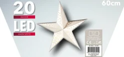 Intratuin Weihnachtsstern aus Papier mit LED beleuchtet 60 cm warmweiß| Weihnachtssterne