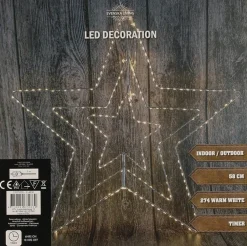 Intratuin Weihnachtsstern beleuchtet 55 x 55 cm warm wit| Weihnachtssterne|Weihnachtsfiguren (Außen)