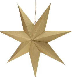 Intratuin Weihnachtsstern Papy gold 75 x 13 x 75 cm| Weihnachtssterne