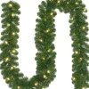Intratuin Winterberg Tannengirlande 270 cm x D 20 cm mit LEDs warmweiß| Weihnachts- & Tannengirlanden