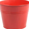 Intratuin Zinc Collection Blumentopf Sanvi rot D 23 H 18 cm| Blumentöpfe|Blumentöpfe & Pflanzgefäße