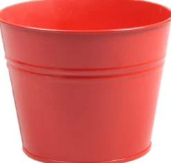 Intratuin Zinc Collection Blumentopf Sanvi rot D 23 H 18 cm| Blumentöpfe|Blumentöpfe & Pflanzgefäße