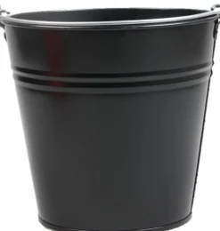 Intratuin Zinc Collection Zinkeimer Janne schwarz 24,5 x 24,5 x 23 cm| Blumentöpfe & Pflanzgefäße