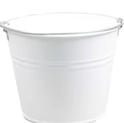 Intratuin Zinc Collection Zinkeimer Elena weiß D 23 H 18 cm| Blumentöpfe & Pflanzgefäße