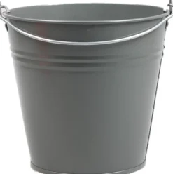 Intratuin Zinc Collection Zinkeimer Janne grau 24,5 x 24,5 x 23 cm| Blumentöpfe & Pflanzgefäße