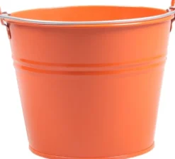 Intratuin Zinc Collection Zinkeimer Elena orange D 23 H 18 cm| Blumentöpfe & Pflanzgefäße